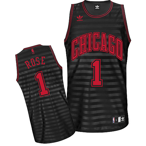  NBA Chicago Bulls 1 Derrick Rose Groove Fashion Swingman Jersey